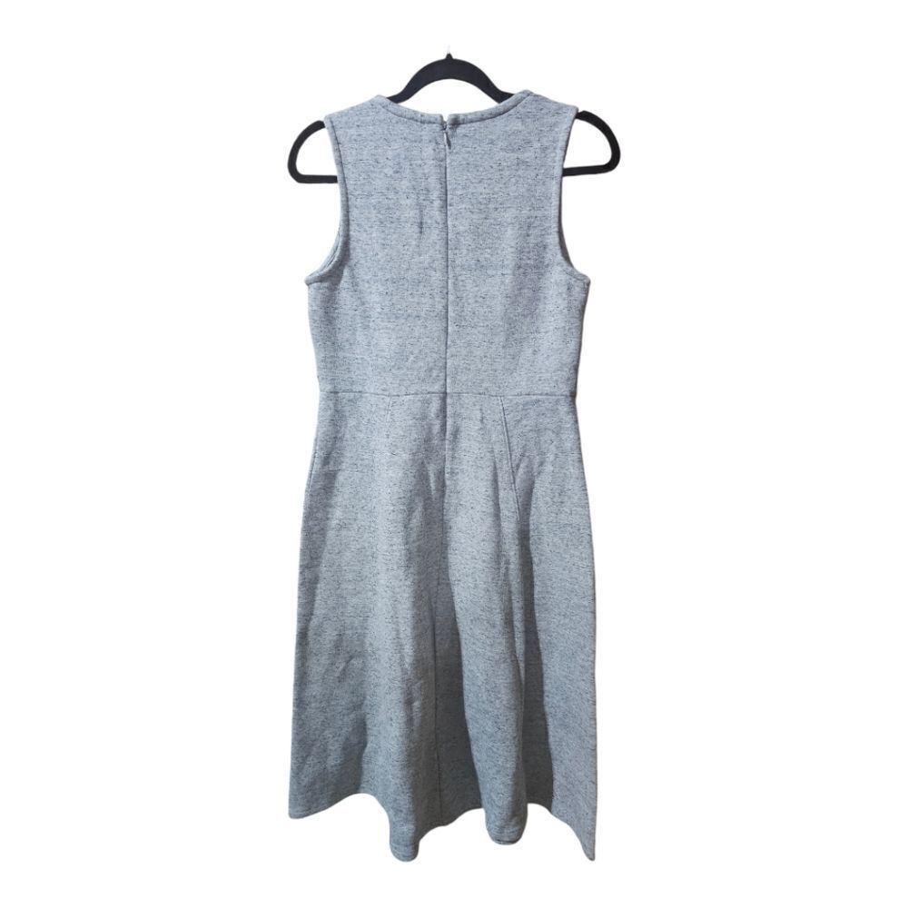 J. CREW Gray A-Line Midi Sleeveless High Neck Dress - Size 6 - Picture 4 of 11